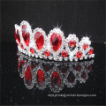 Alibaba Guangzhou Atacado King Rhinestone Crown White Red